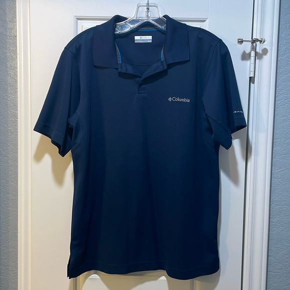 Columbia Omni-Shade Polo Shirt - Navy Blue - Picture 1 of 8